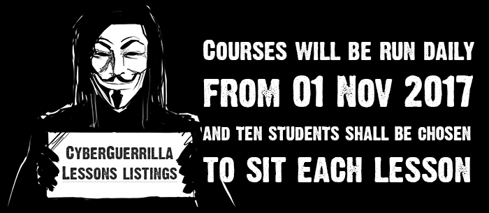 CyberGuerrilla - Cgan-Lessons listings