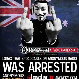 Lorax was arrested in Australia @AnonymousVideo