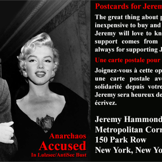 Postcards for « Anarchaos » (Jeremy / Marilyn) @AnonymousVideo